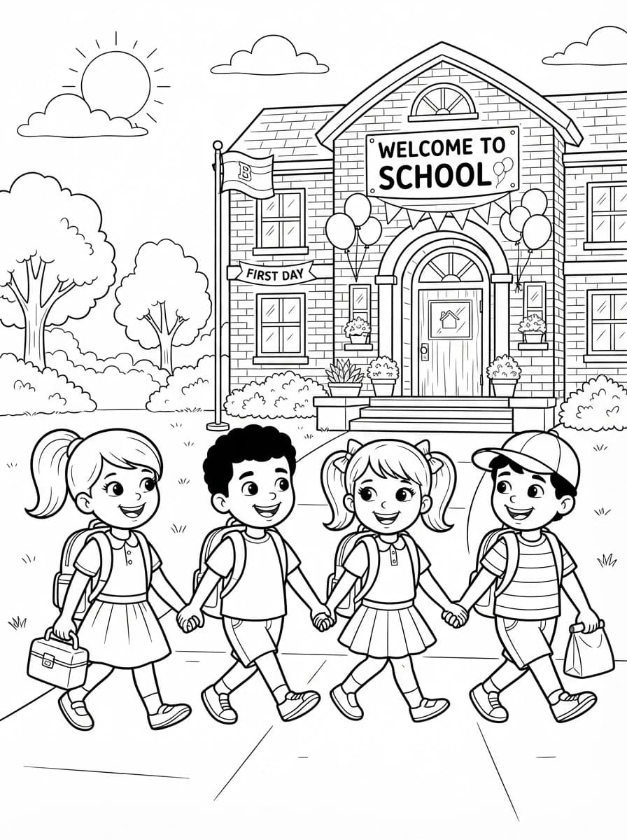 Coloriage Rentrée scolaire
