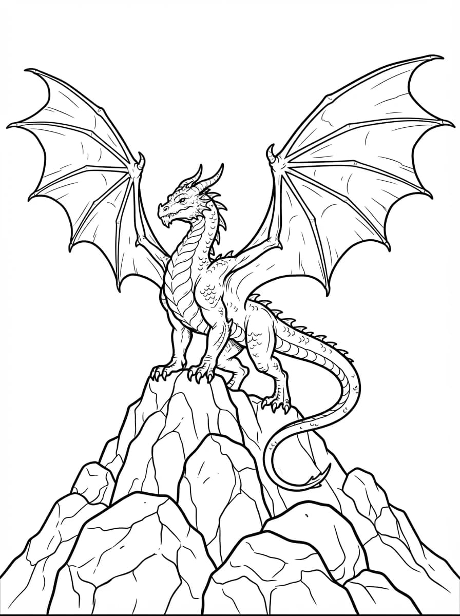 Coloriage Dragon #1 (2)