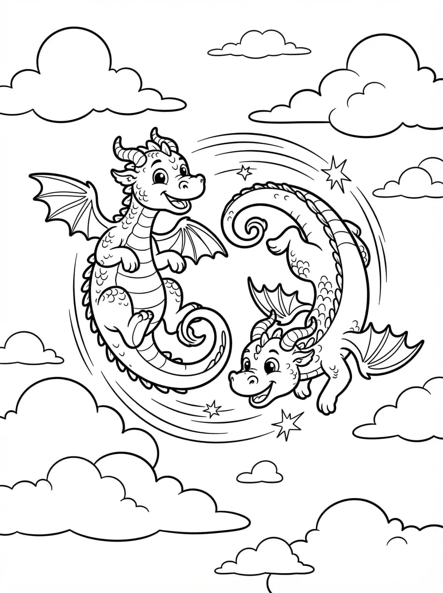 Coloriage Dragons