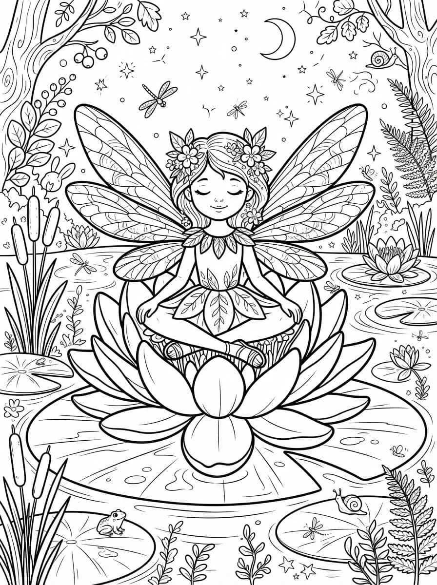 Coloriage Fée