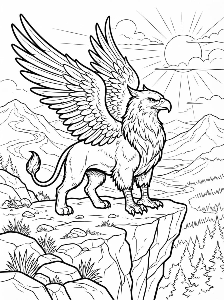 Coloriage Griffon