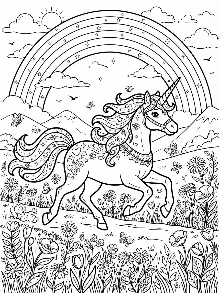 Coloriage Licorne