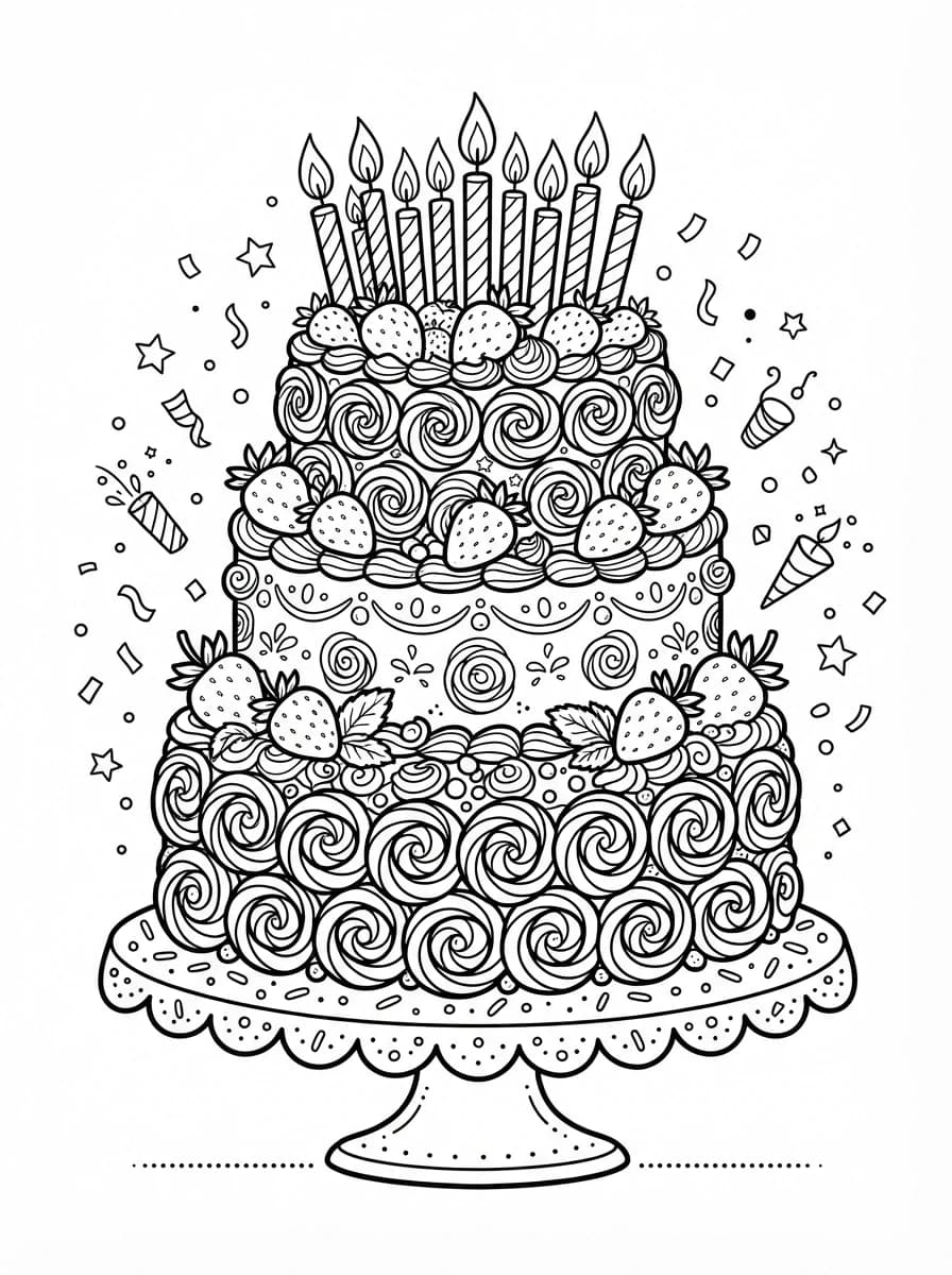 Coloriage Anniversaire