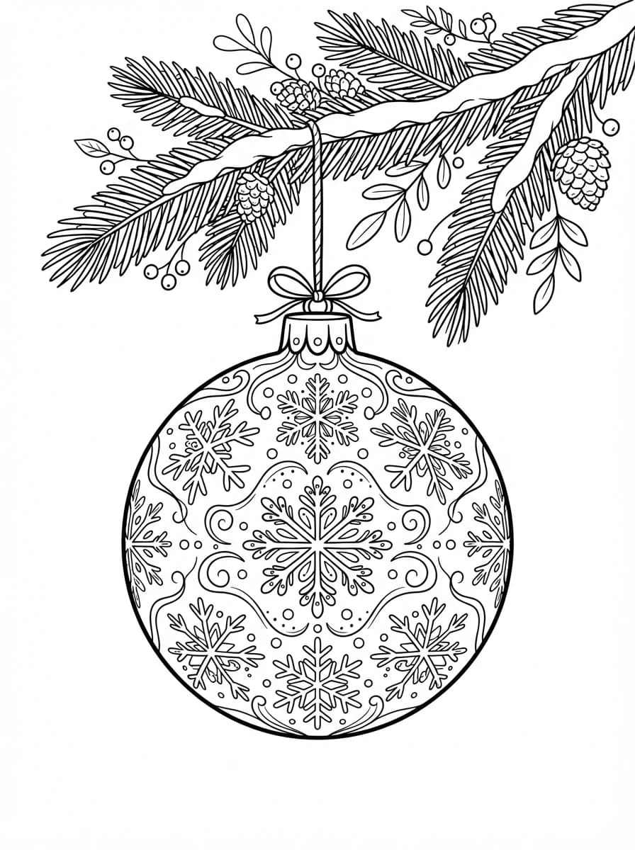 Coloriage Boule de Noël
