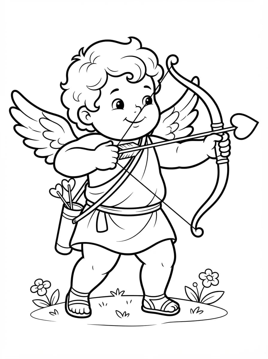 Coloriage Cupidon