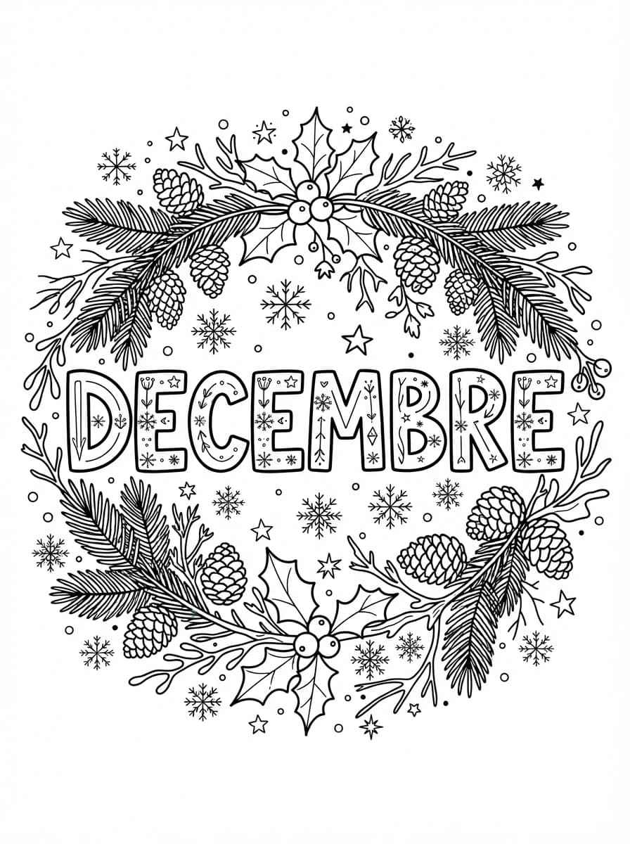 Coloriage Décembre