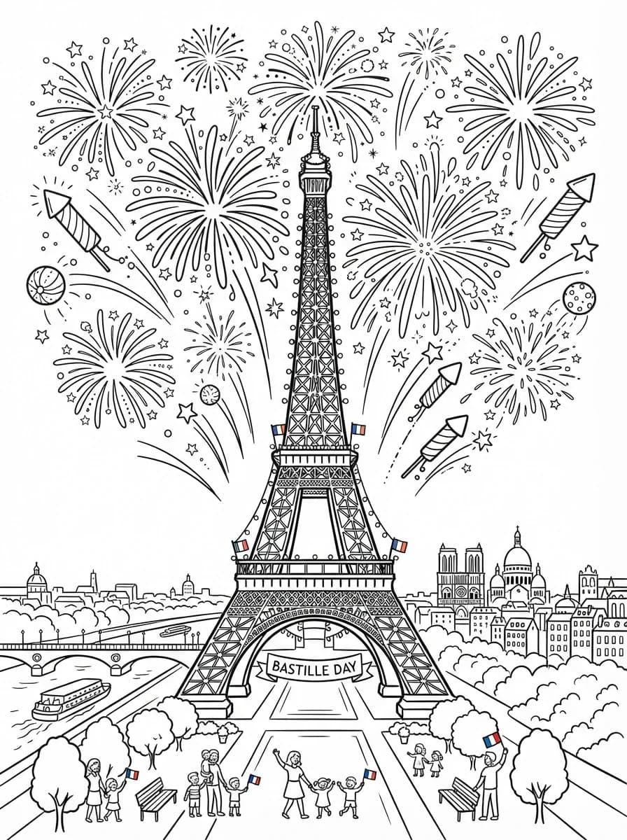 Coloriage Fête nationale
