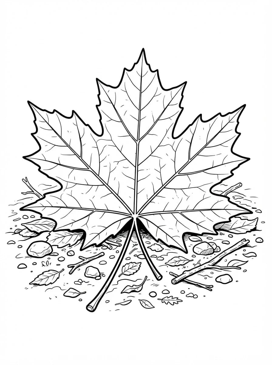 Coloriage Feuille automne