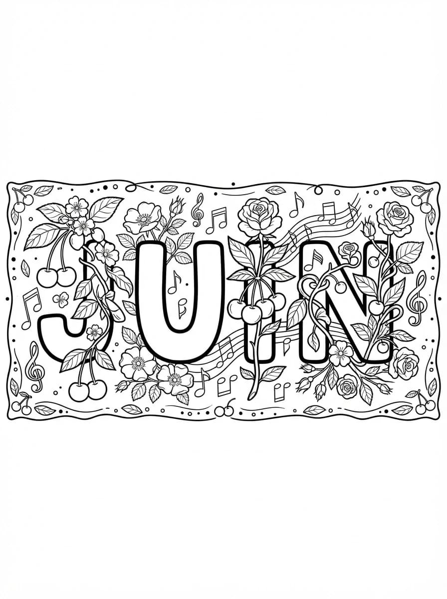 Coloriage Juin