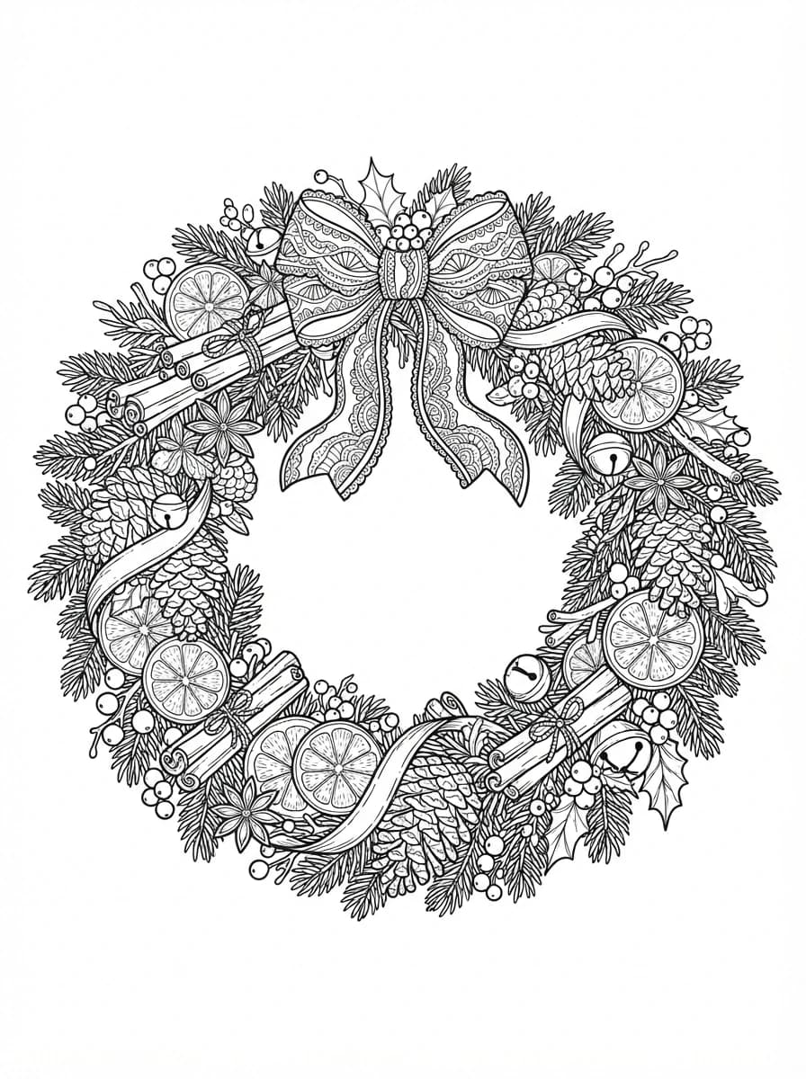 Coloriage Noël adulte