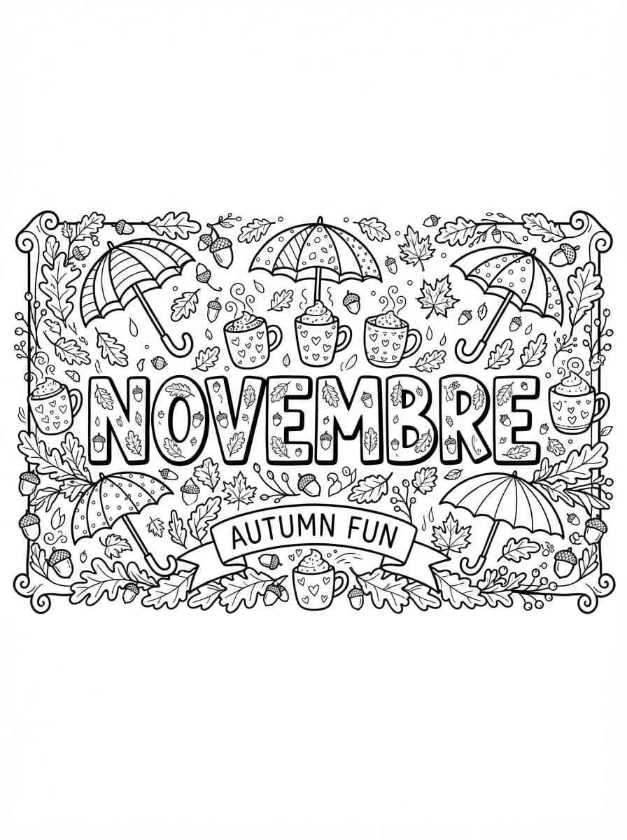 Coloriage Novembre