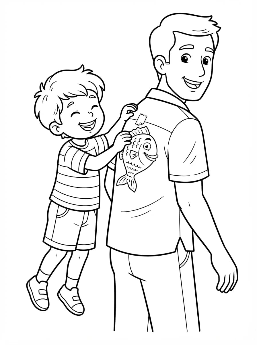 Coloriage Poisson d'avril