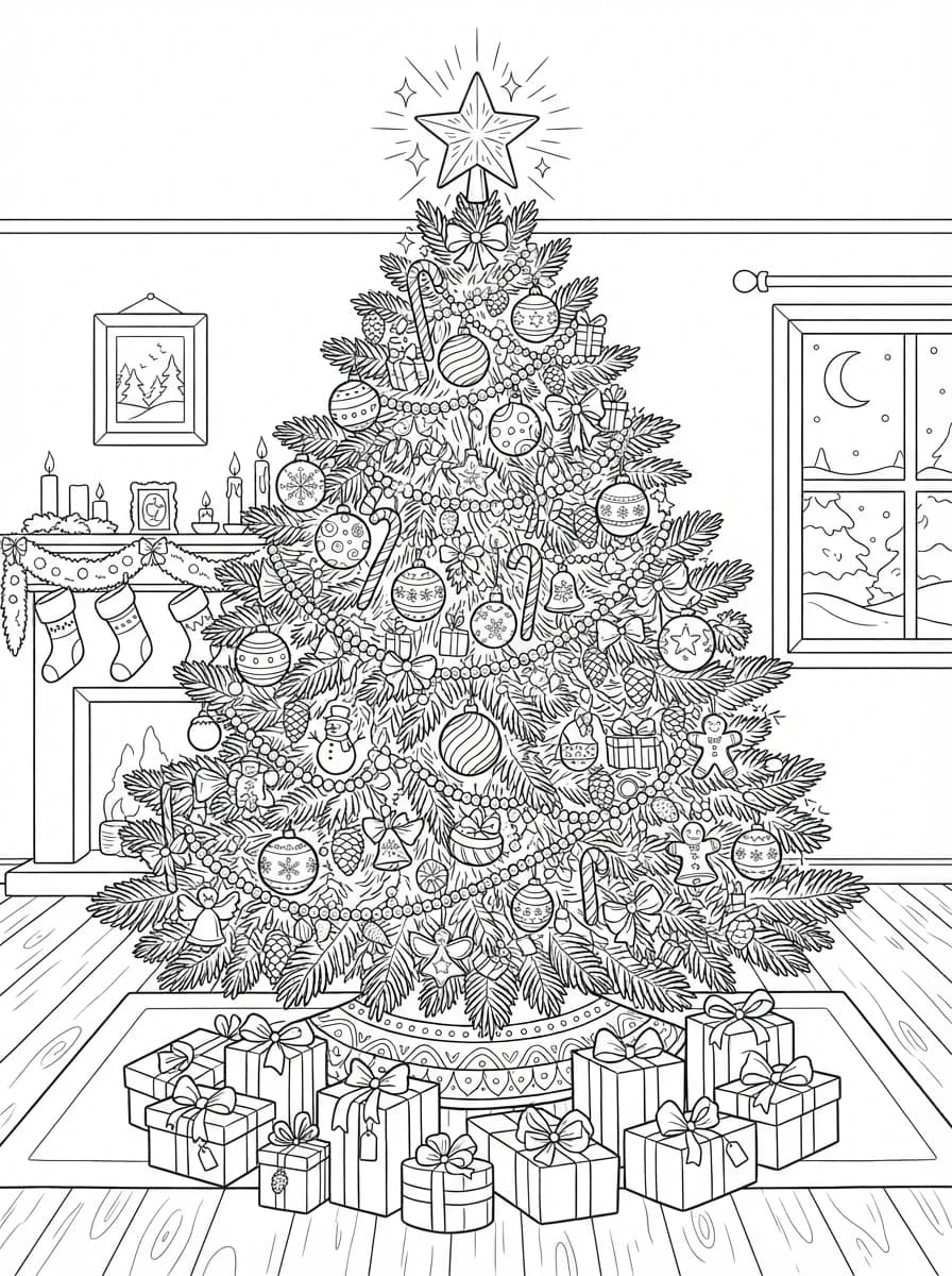 Coloriage Sapin Noël