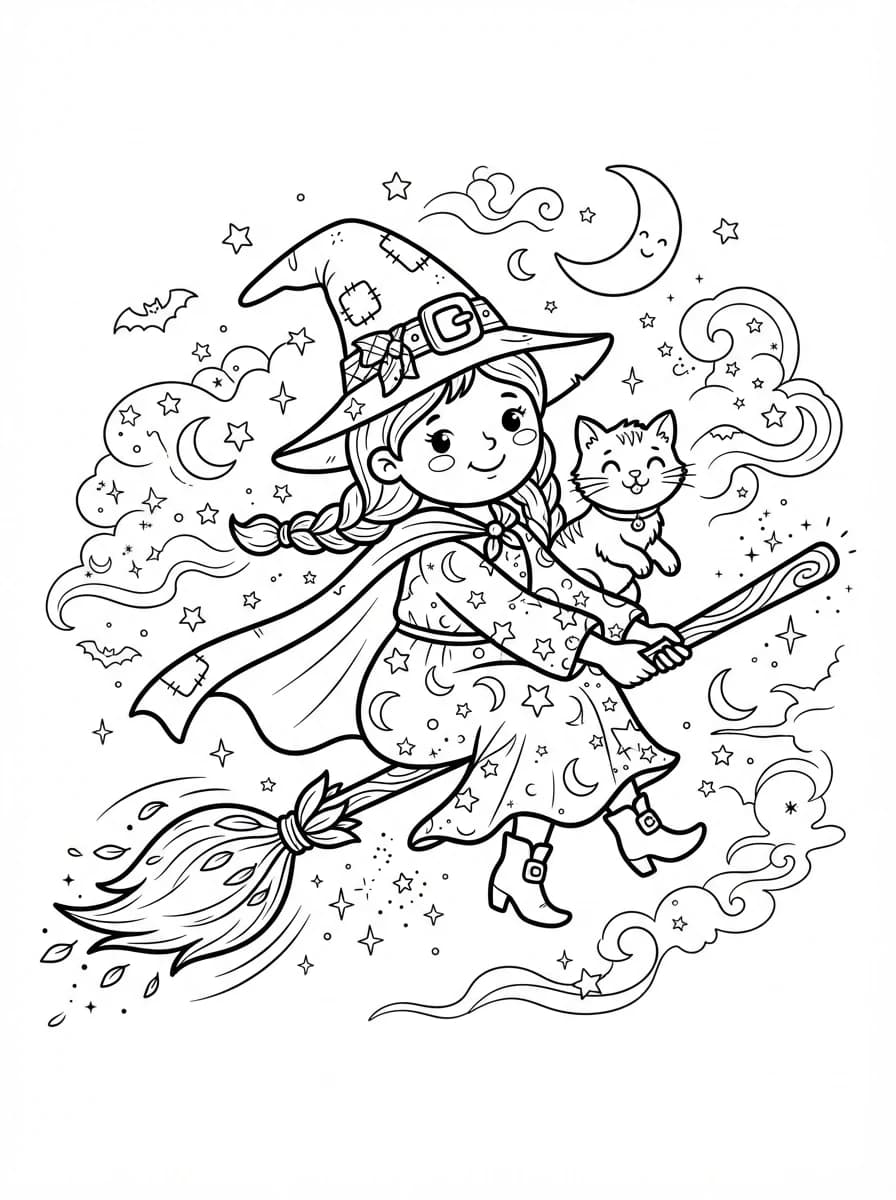 Coloriage Sorcière