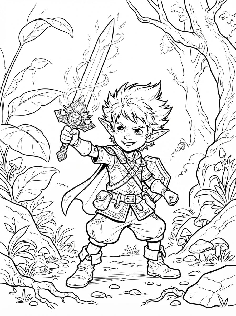 Coloriage Arthur Minimoy et l'Épée du Pouvoir
