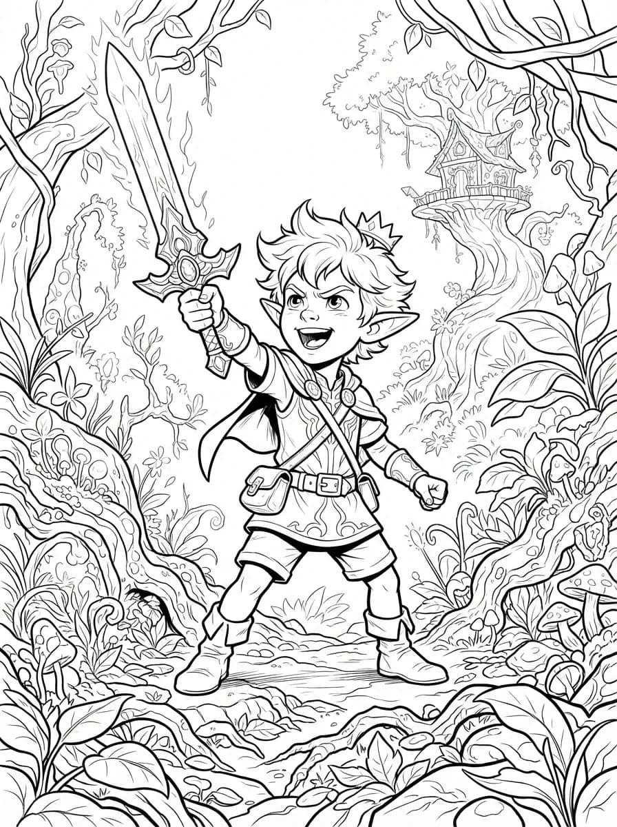 Coloriage Arthur le Héros au Royaume des Minimoys