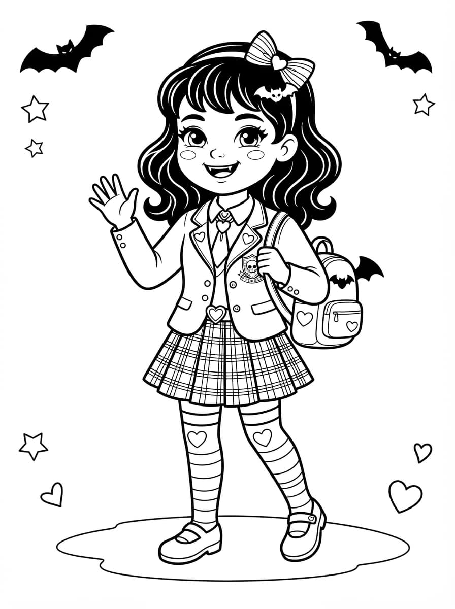 Coloriage Daisy au Sourire Malicieux - Chica Vampiro