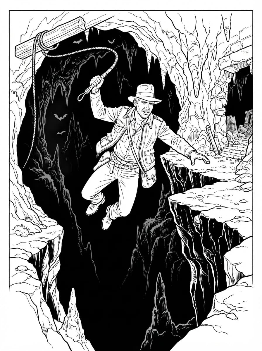 Coloriage Indiana Jones