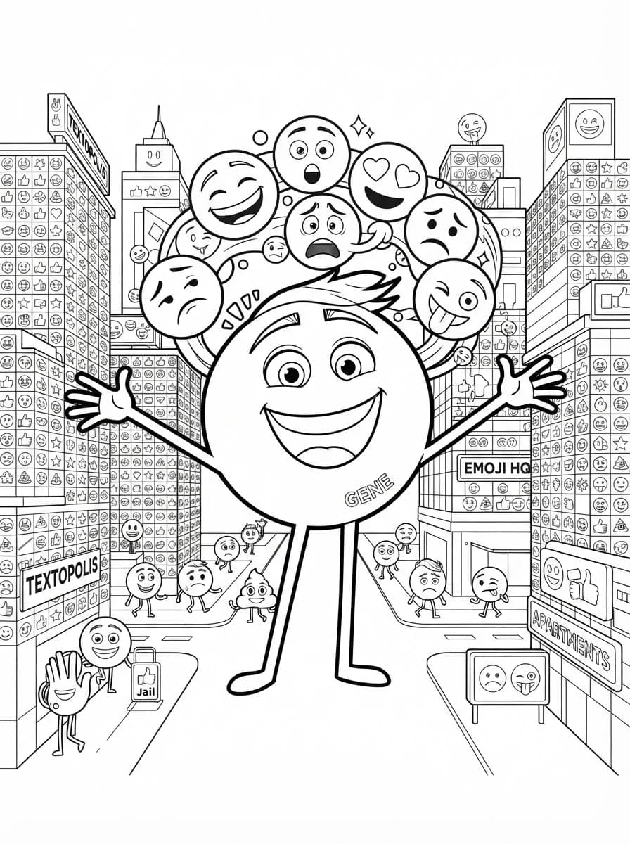Coloriage Le Monde secret des Emojis