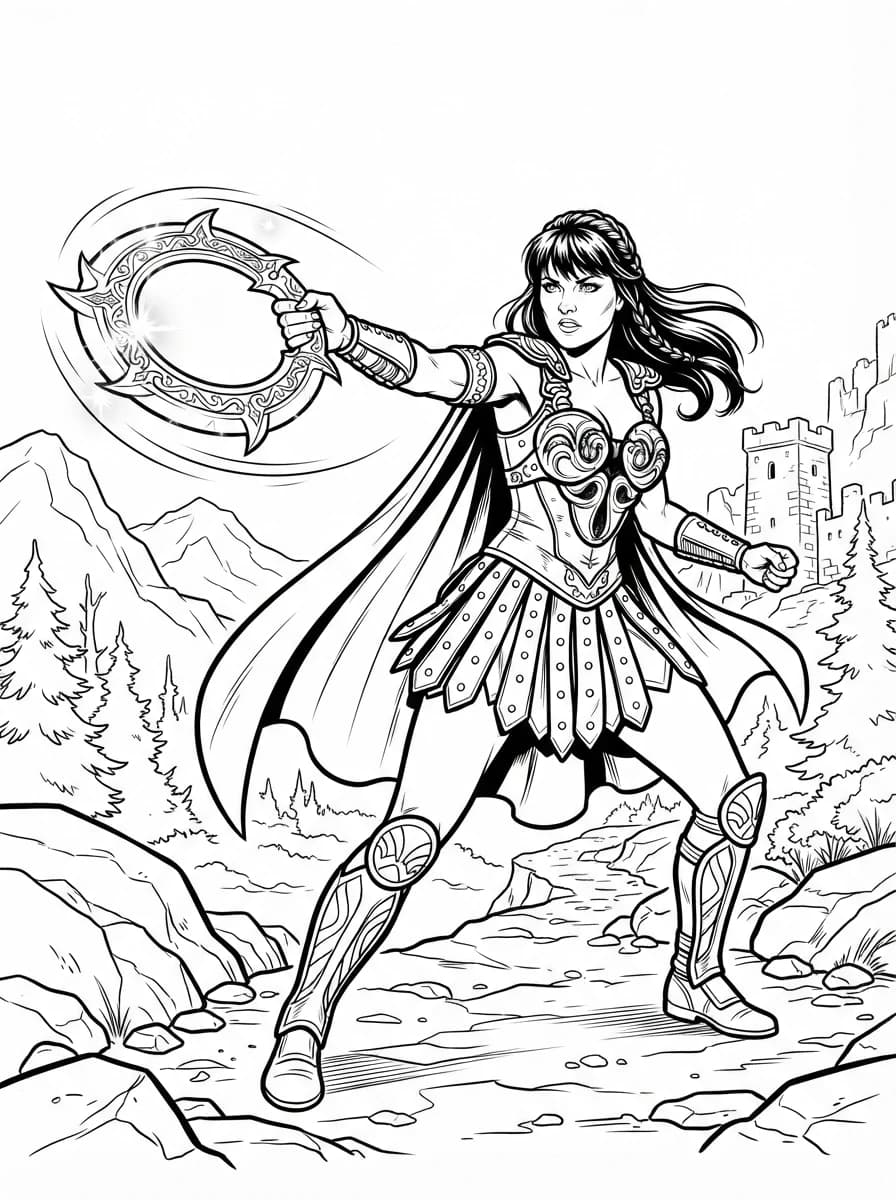 Coloriage Xena