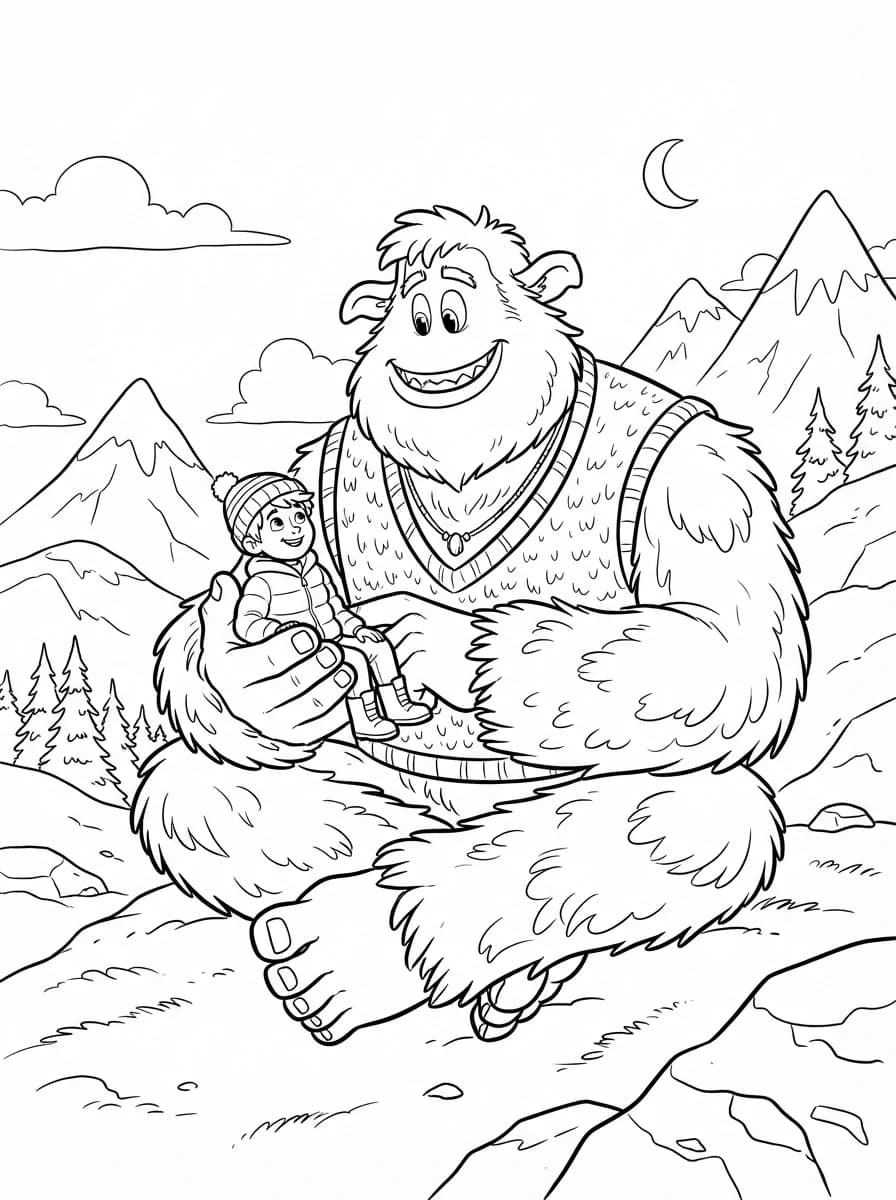 Coloriage Yeti et compagnie