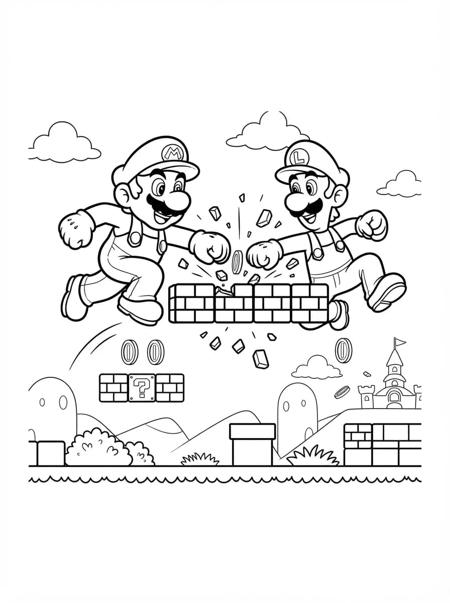 Coloriage Mario bros