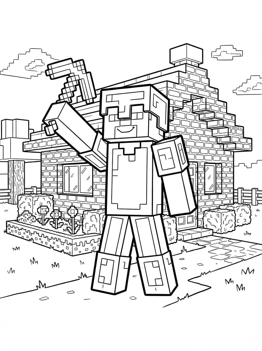 Coloriage Minecraft #1 (1)