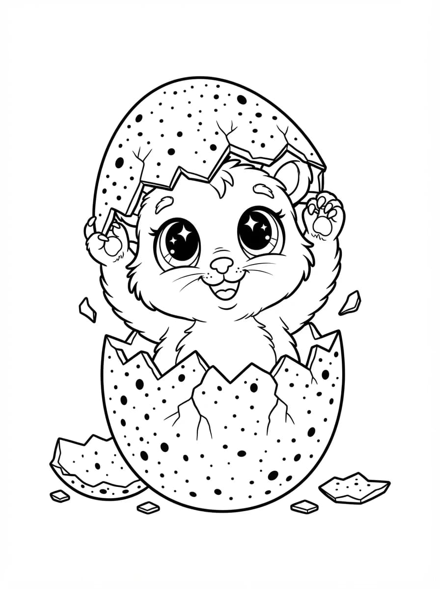 Coloriage Hatchimals