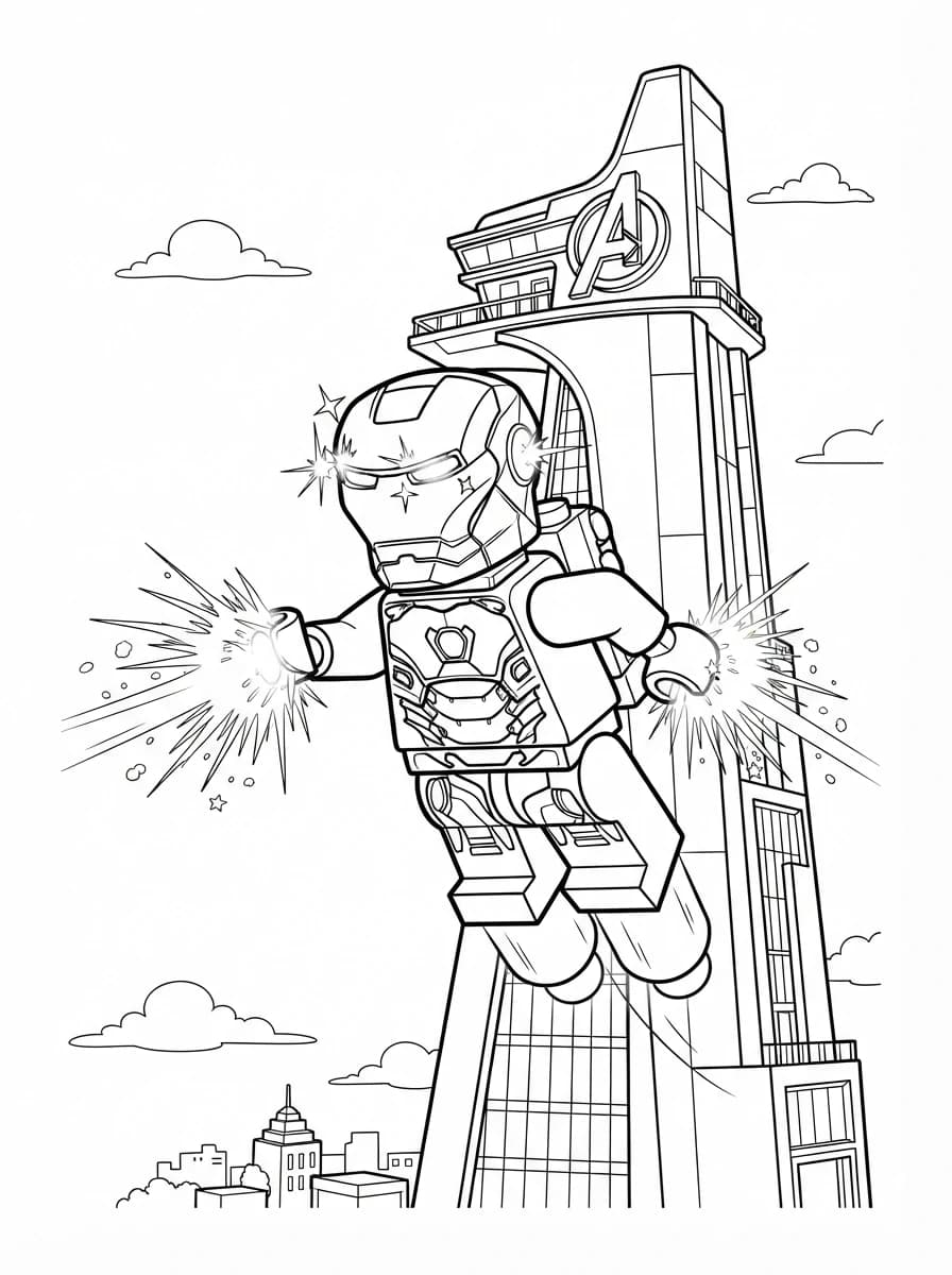 Coloriage Lego marvel