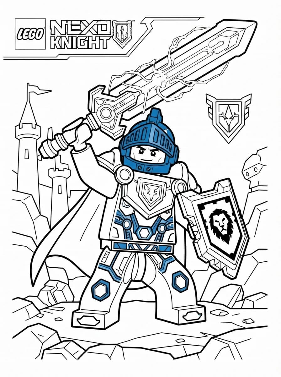 Coloriage Lego nexo knights