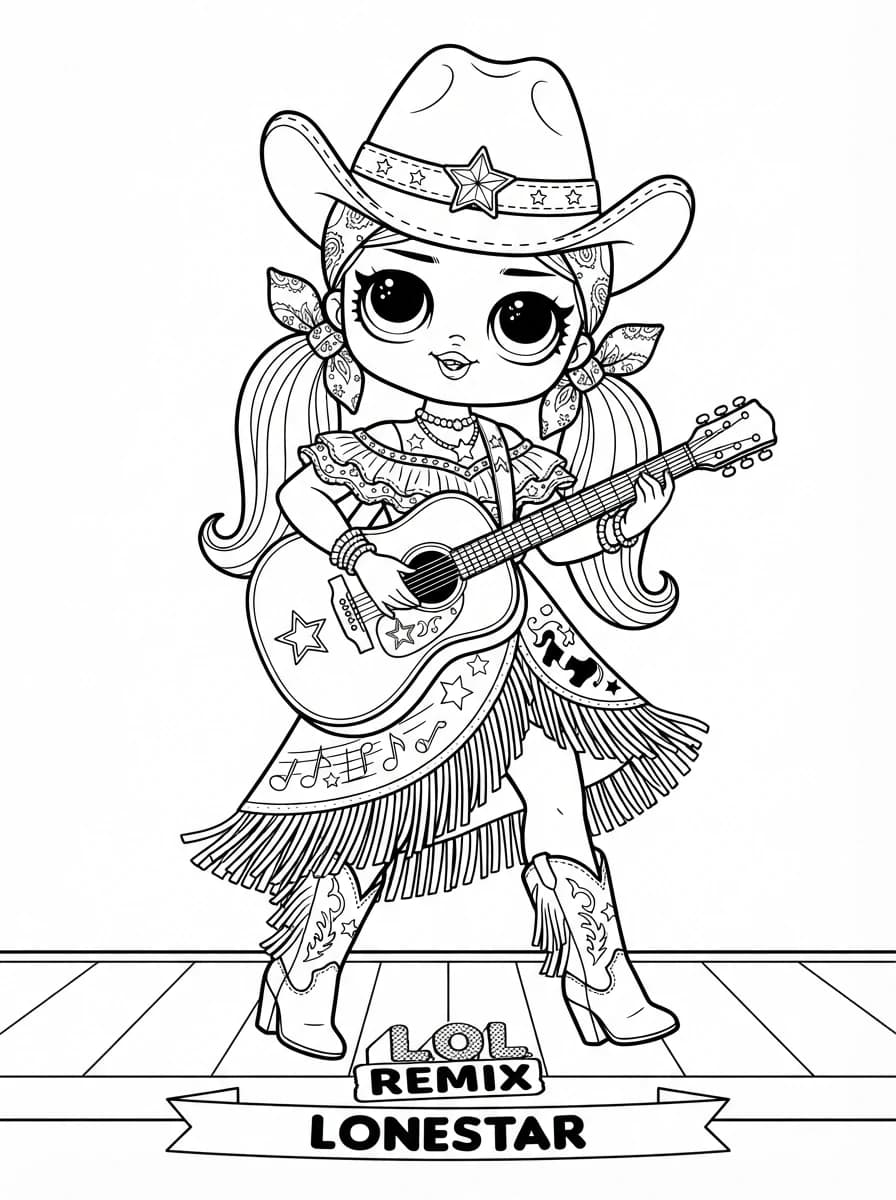 Coloriage Poupée LOL Surprise Remix