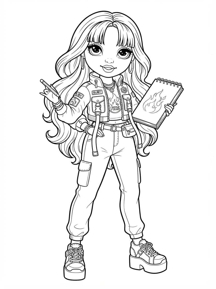Coloriage Rainbow high