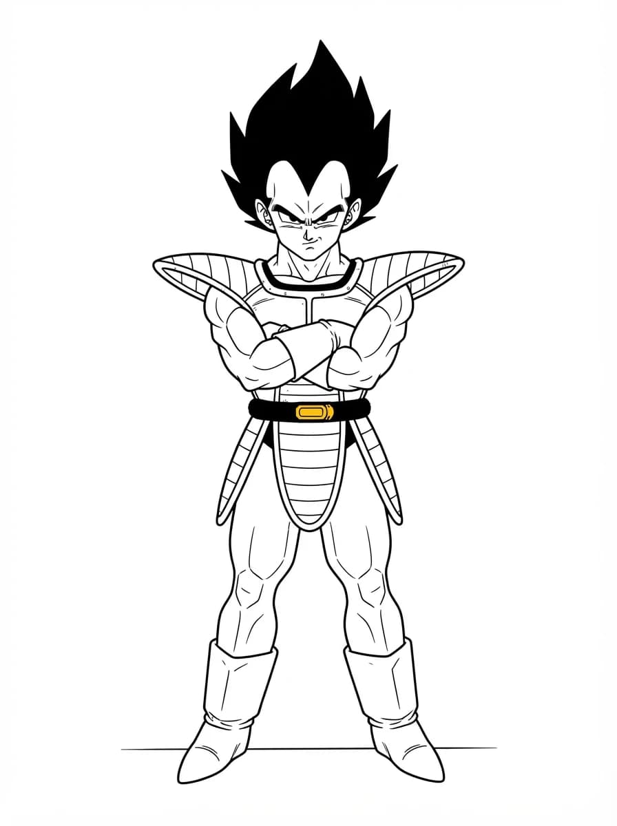 Coloriage Vegeta