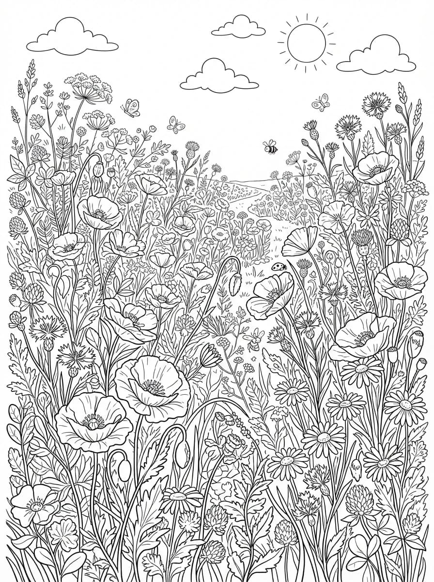 Coloriage Fleurs