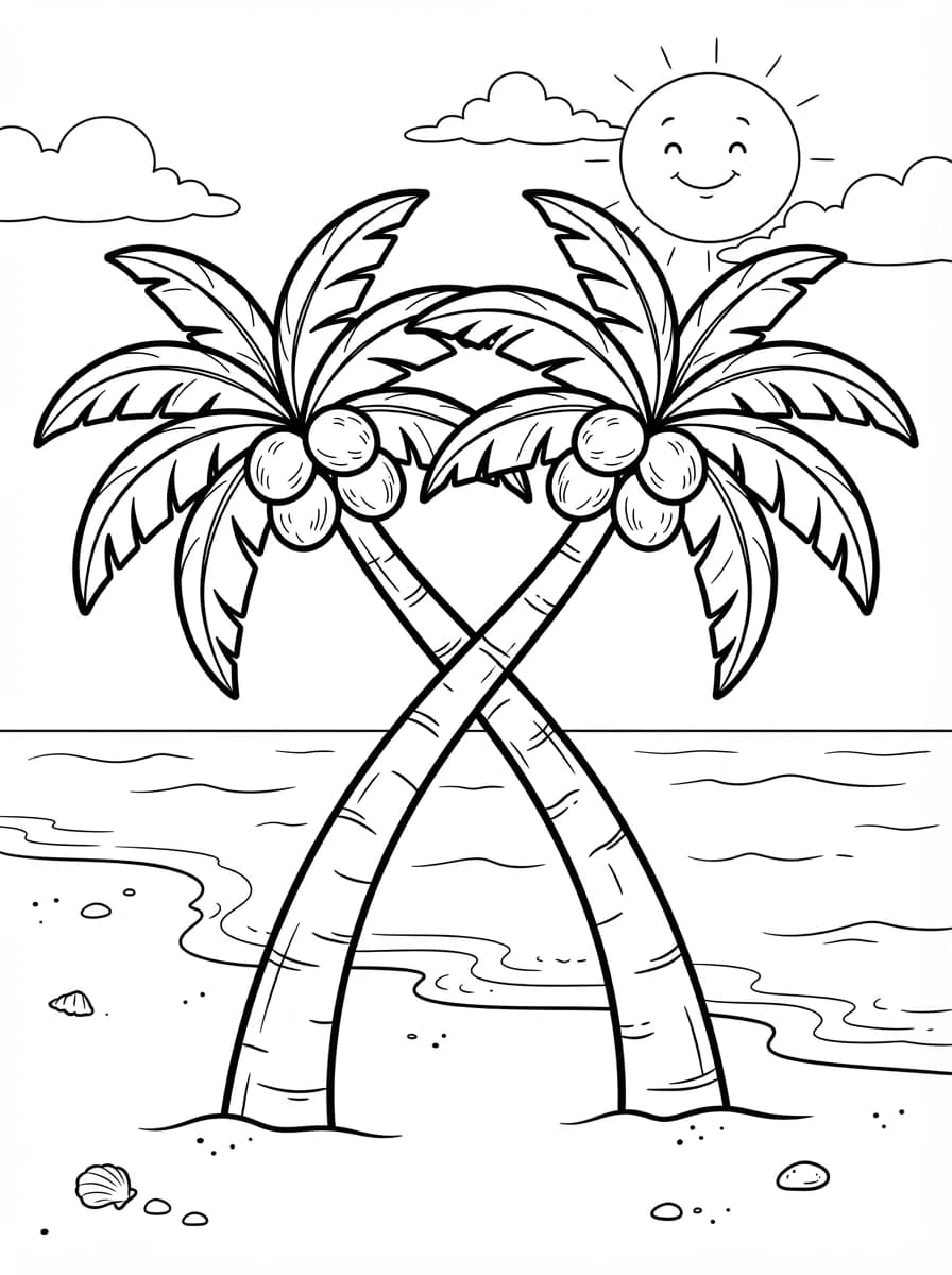 Coloriage Palmier