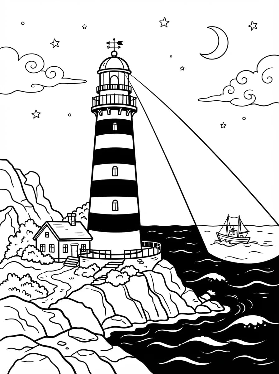 Coloriage Phares