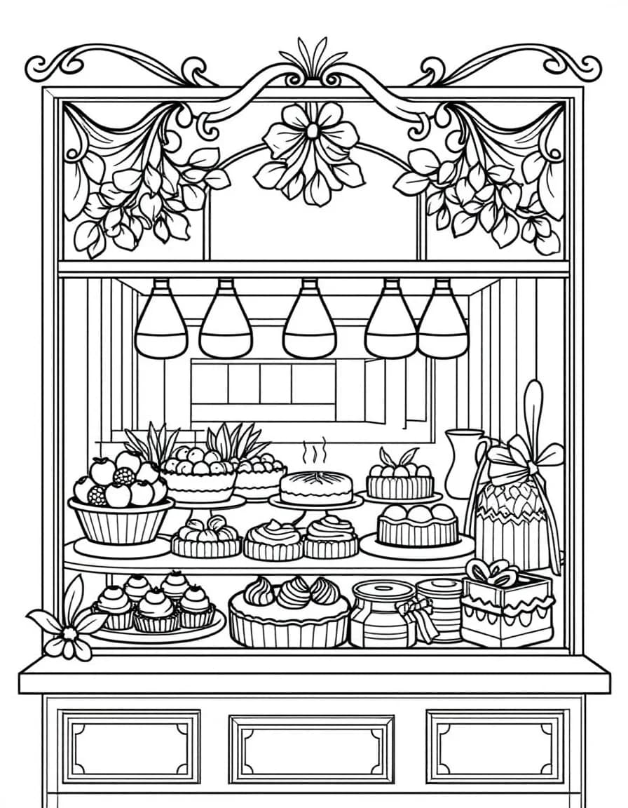 Coloriage Pâtisserie