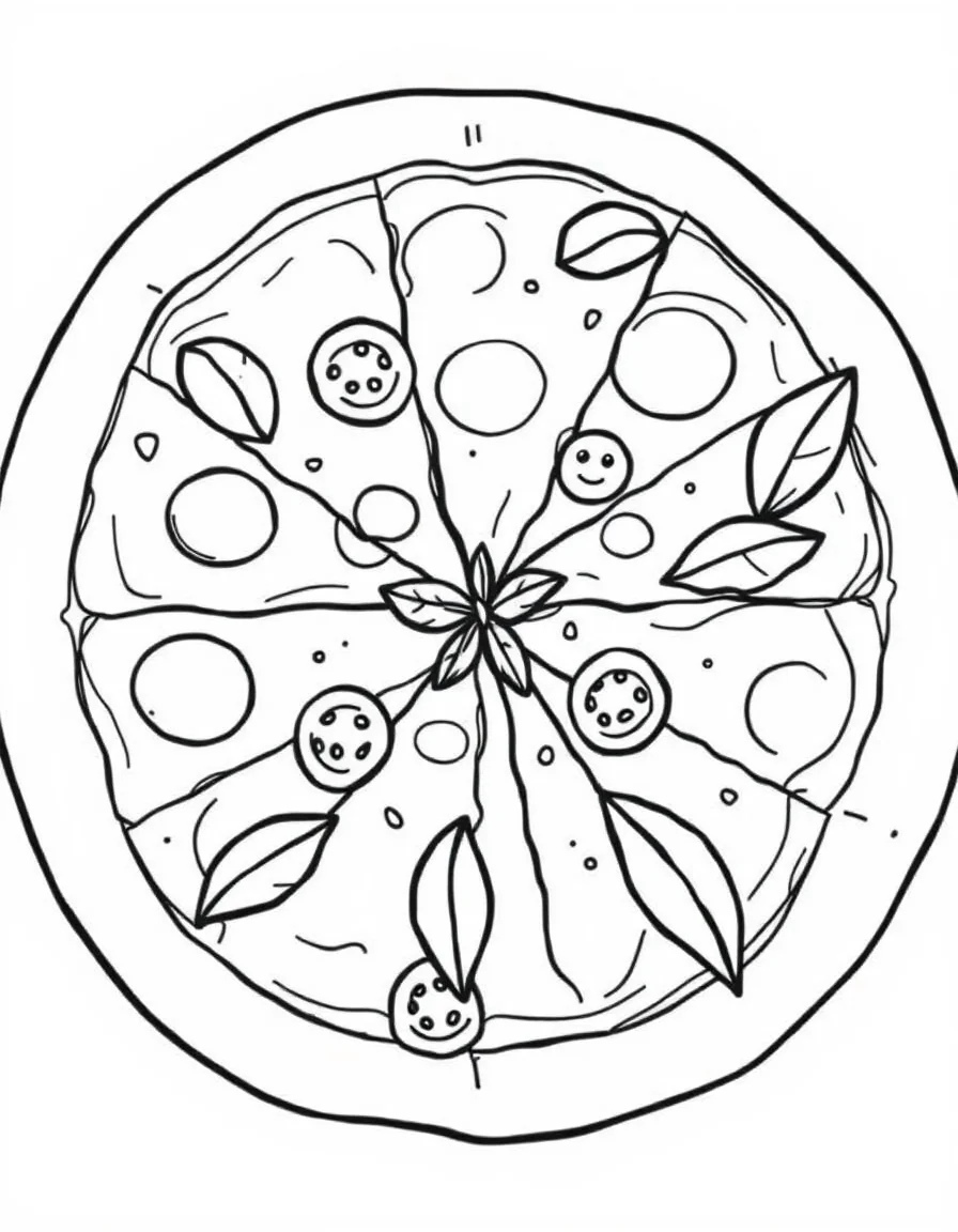 Coloriage Pizza