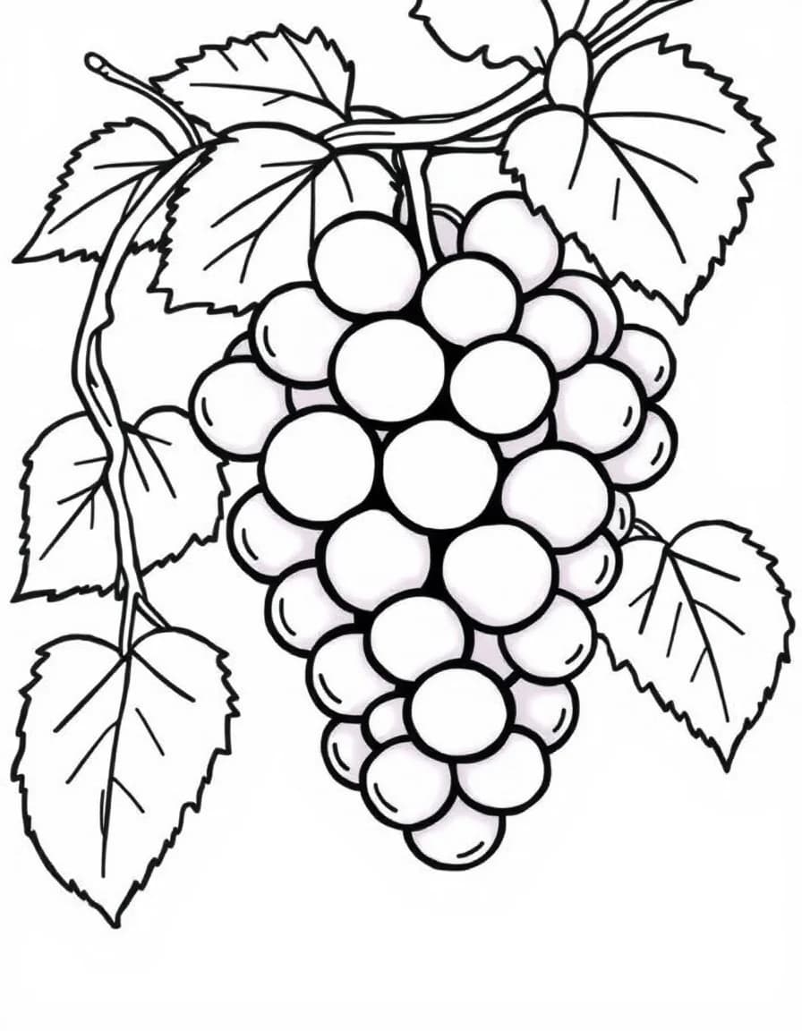 Coloriage Raisin