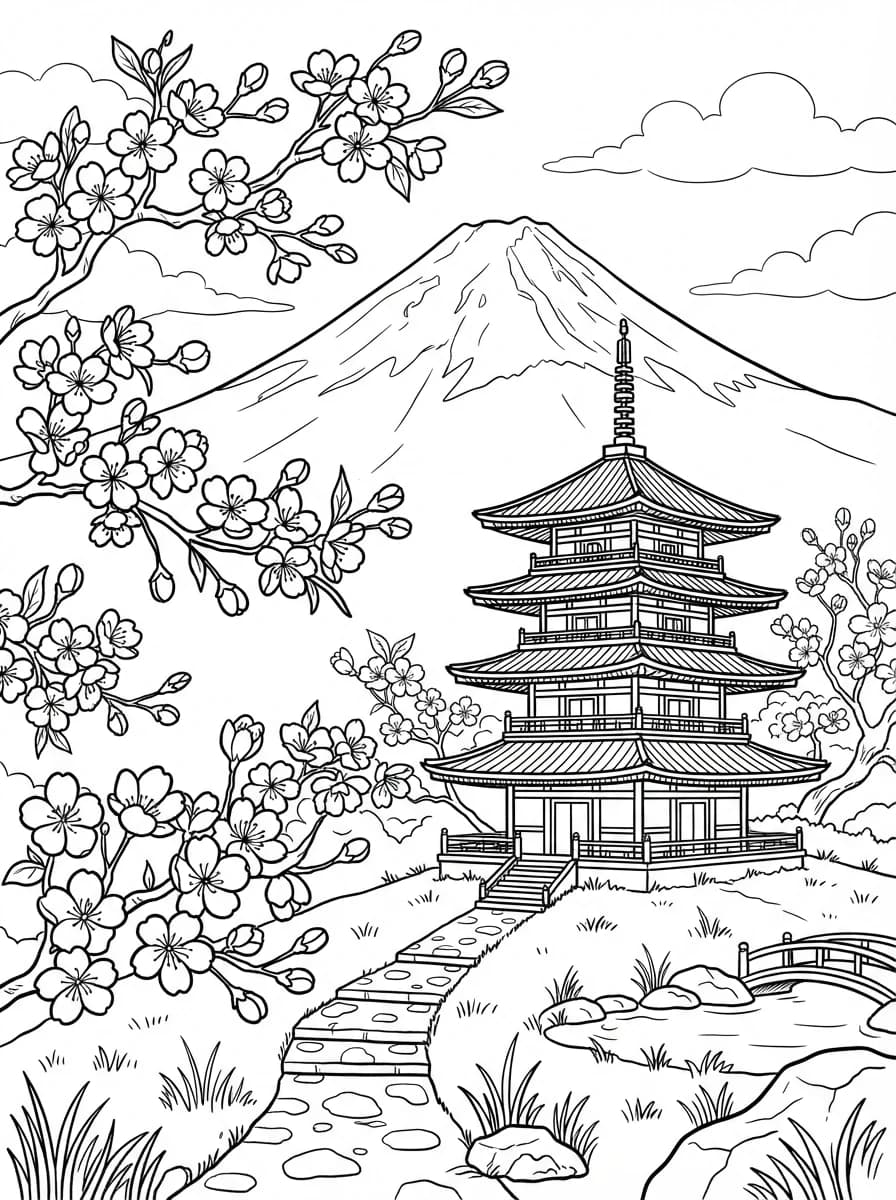 Coloriage Japon