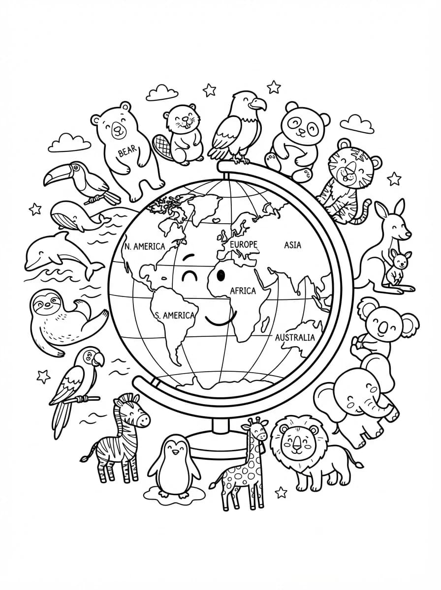 Coloriage Pays