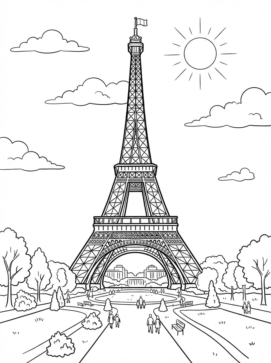 Coloriage Tour Eiffel