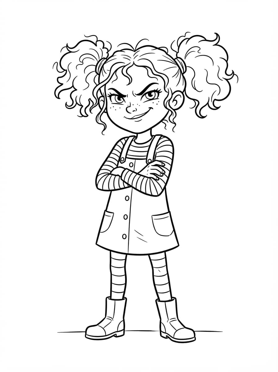 Coloriage Adèle la chipie déterminée