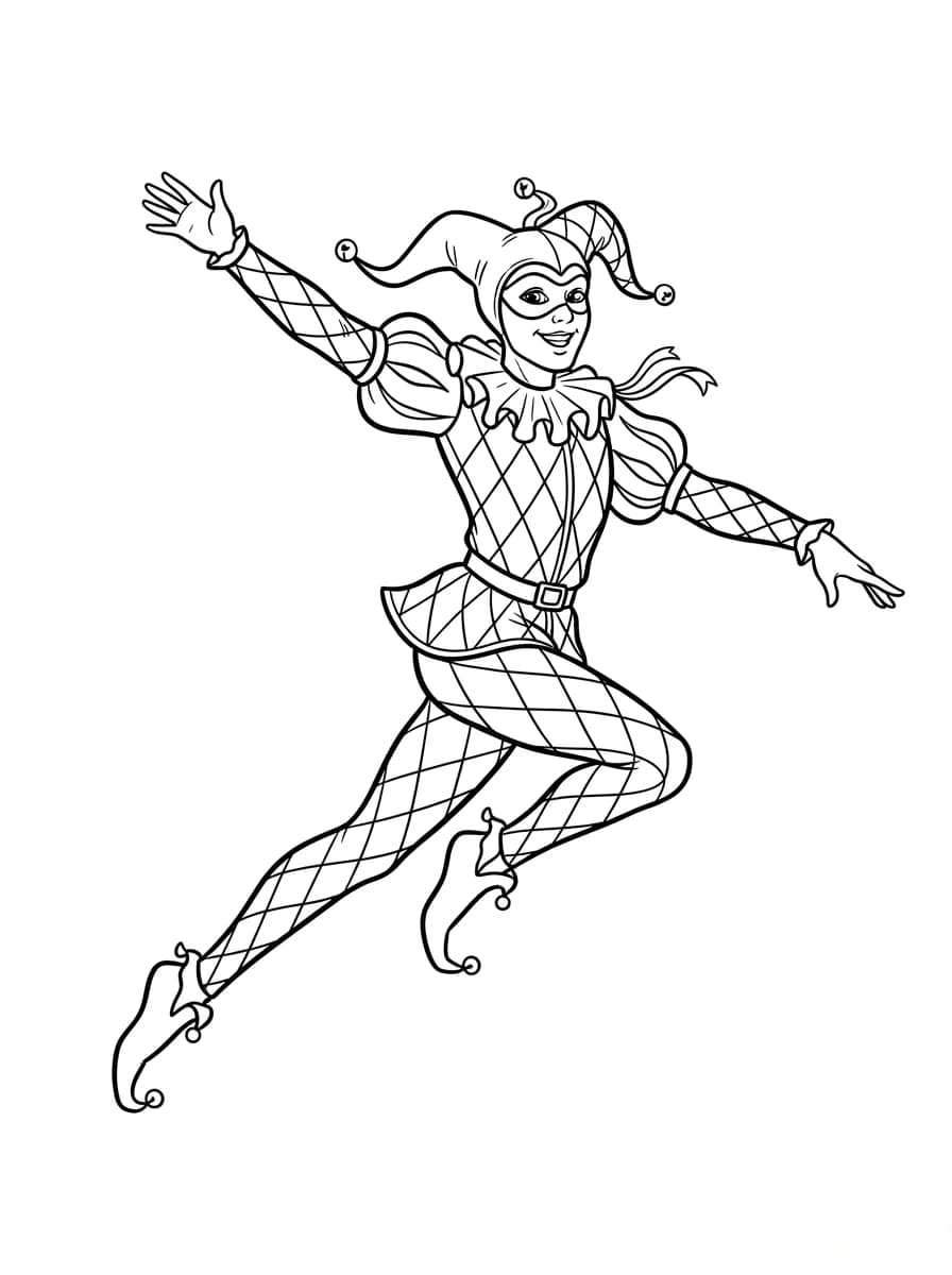 Coloriage Arlequin