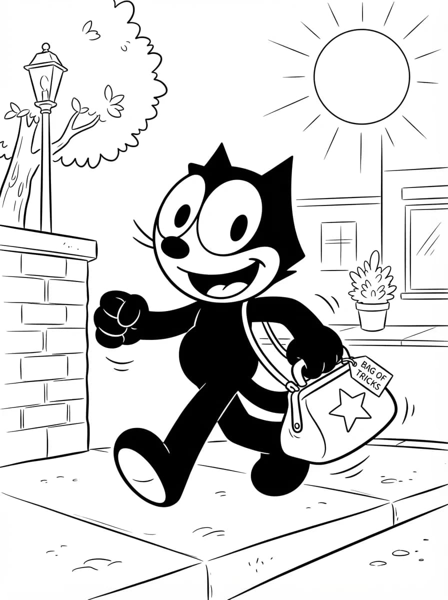 Coloriage Félix le Chat