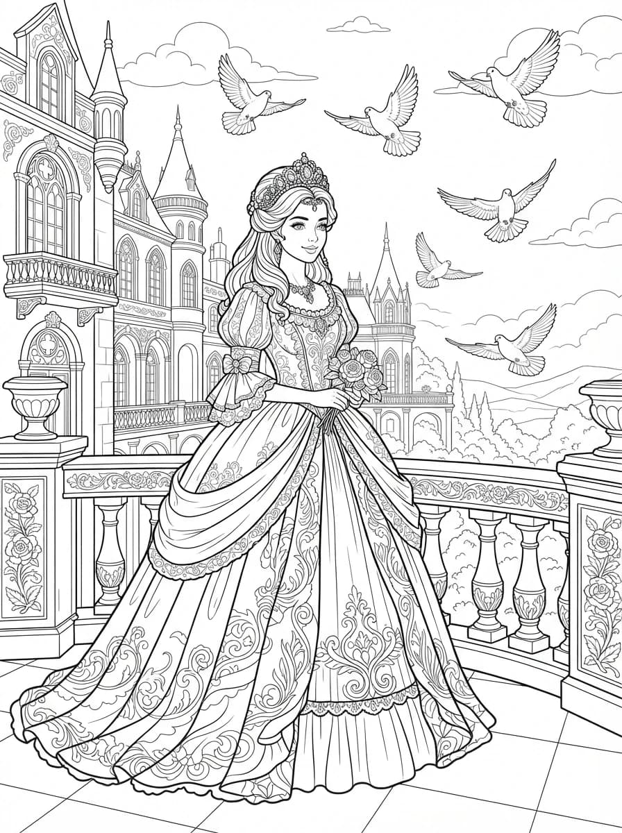 Coloriage Princesse