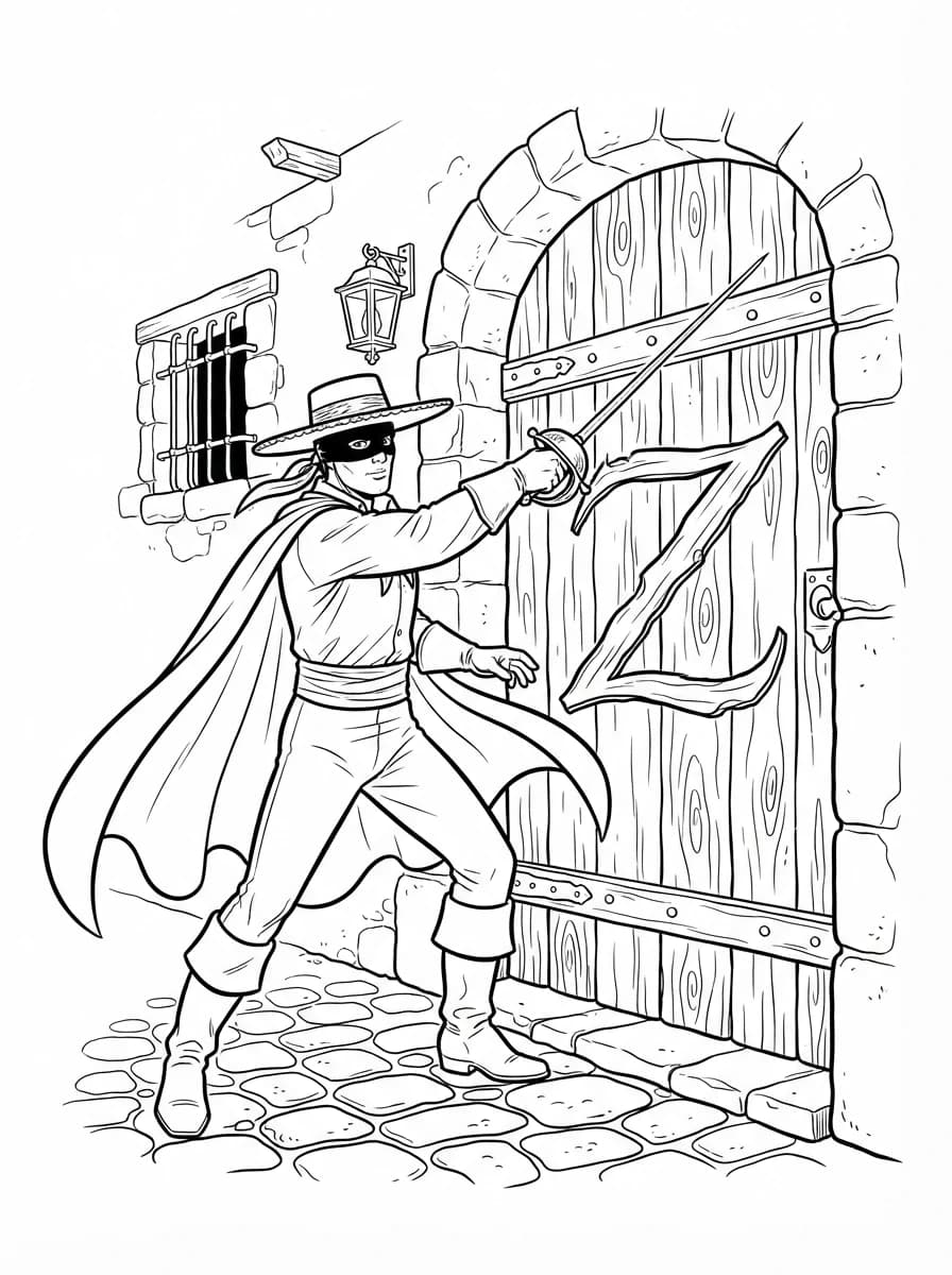 Coloriage Zorro
