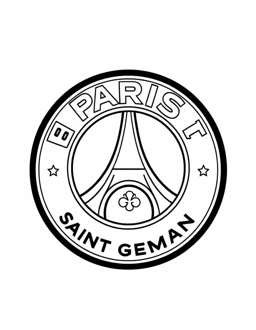 Coloriage PSG Paris Saint-Germain