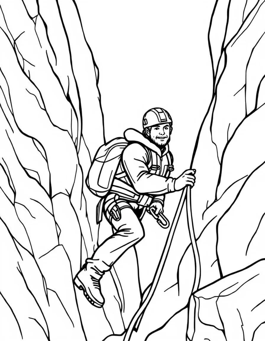 Coloriage Alpinisme