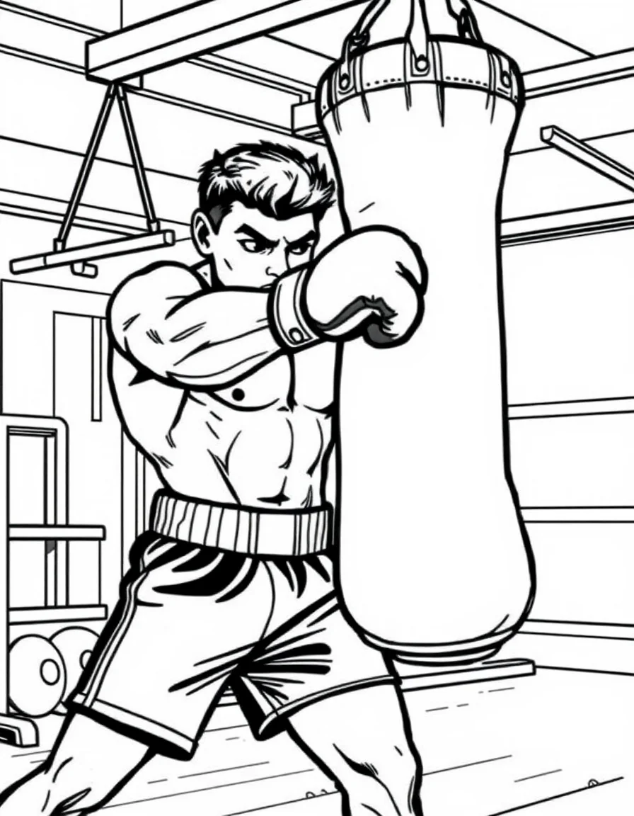 Coloriage Boxe